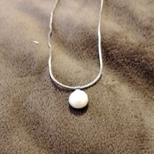 Vintage .925 Sterling Silver Pearl Necklace